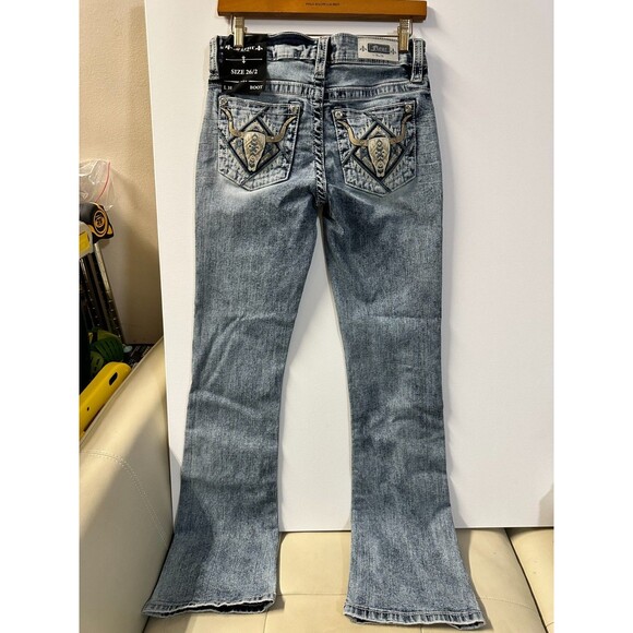 NWT Miss Me Fleur Women's JEANS 26, 2,29 8  Mid-Rise Boot Long Horn Jeans - Picture 5 of 8